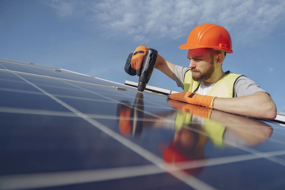 Solar Panel Carport Construction Project